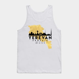 Yerevan Armenia Skyline Map Art Tank Top